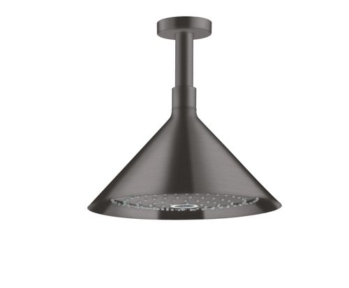 AXOR-HG-AXOR-Showers-Front-Kopfbrause-240-2jet-mit-Deckenanschluss-Brushed-Black-Chrome-26022340 gallery number 1